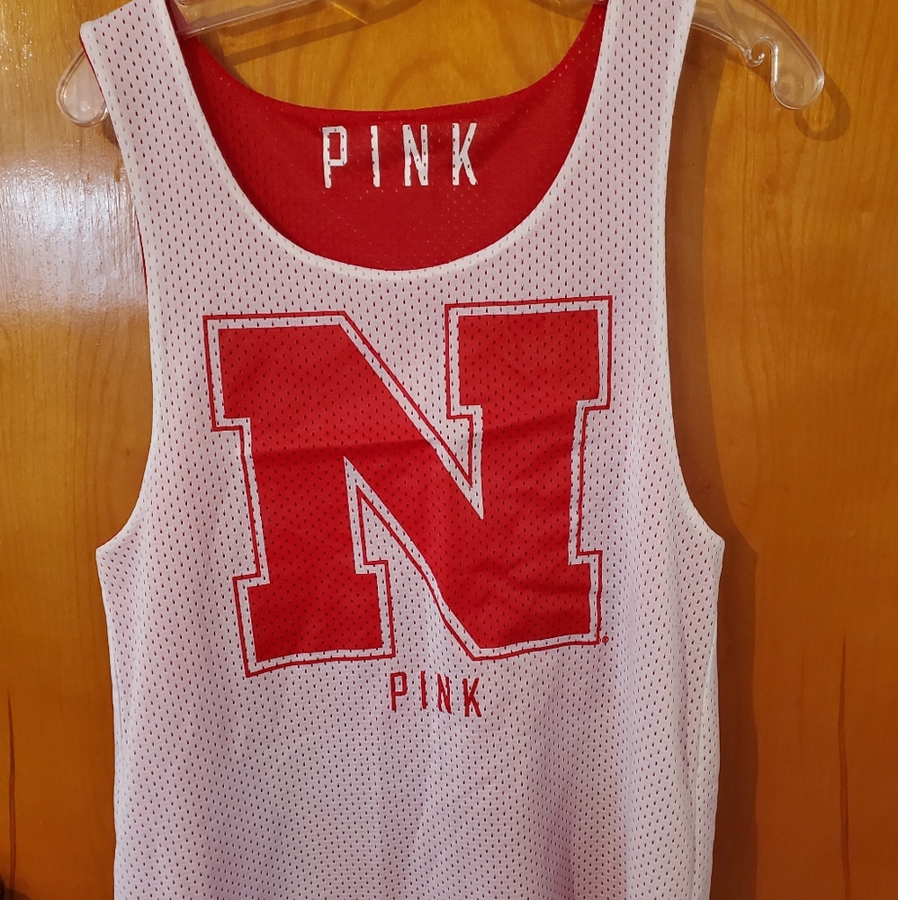 Sz M VS Pink Reversible Husker Jersey Tank